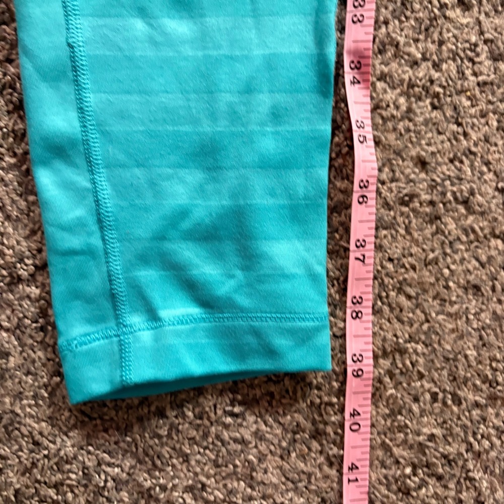 Nike‎ Pro Dri-FIT Womens Teal Striped Performance Leggings Large RN56323 - Picture 8 of 11